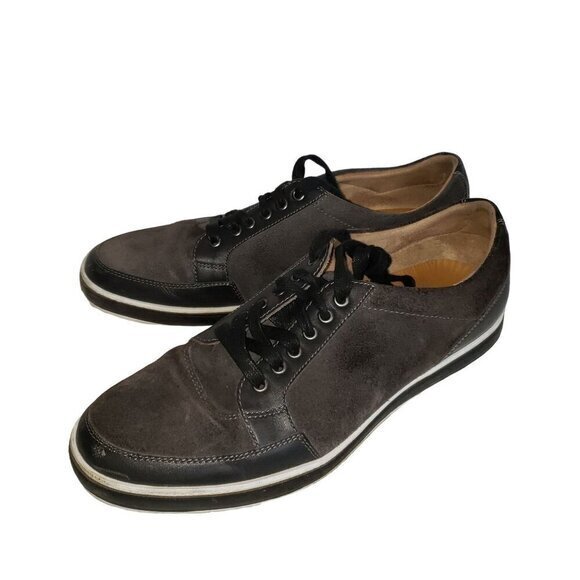 Abeo Kenneth Cole CLAYTON Leather Suede Gray Casual Mens Shoes Size 9N Pre-Owned - Picture 1 of 15